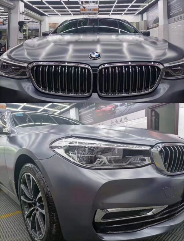 宝马5系电光灰改色膜施工案例