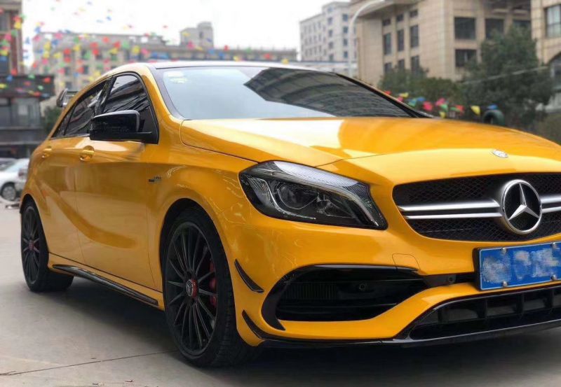 奔驰A45 4MATIC · 向日葵黄改色膜施工案例