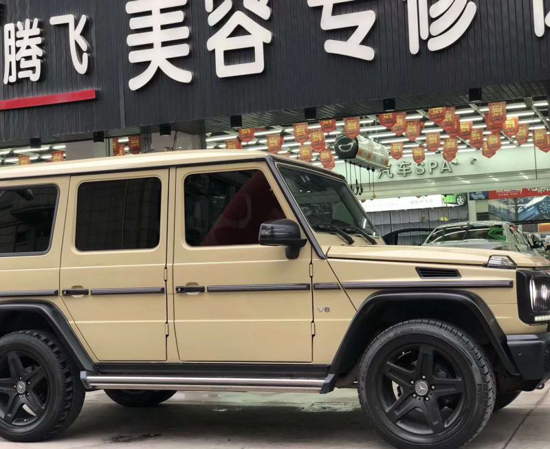 沙漠黄·奔驰大G改色膜施工案例