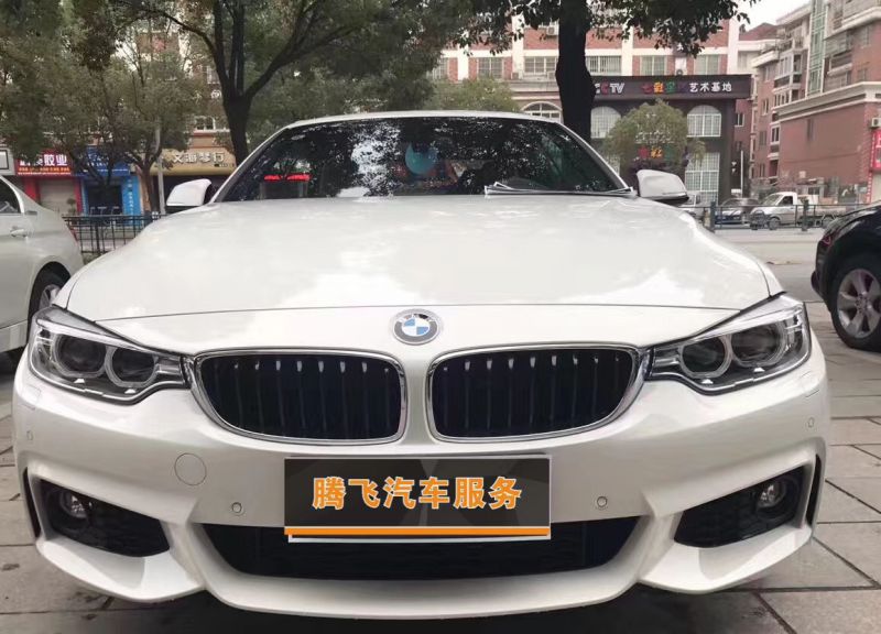 宝马4系原白改纳多灰改色膜施工案例