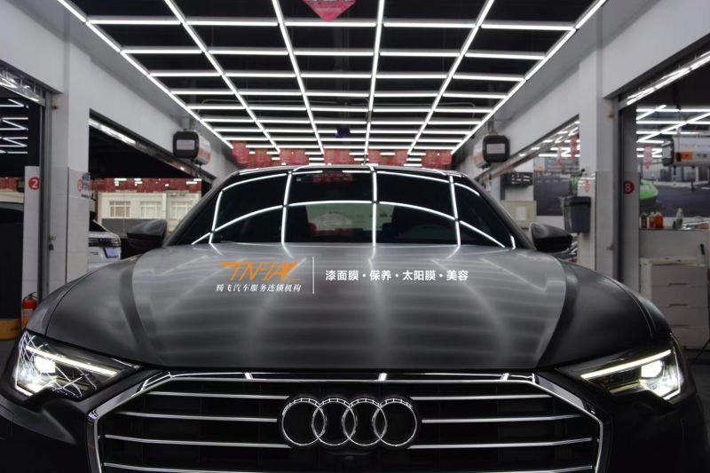 奥迪A6电光碳灰改色膜施工案例
